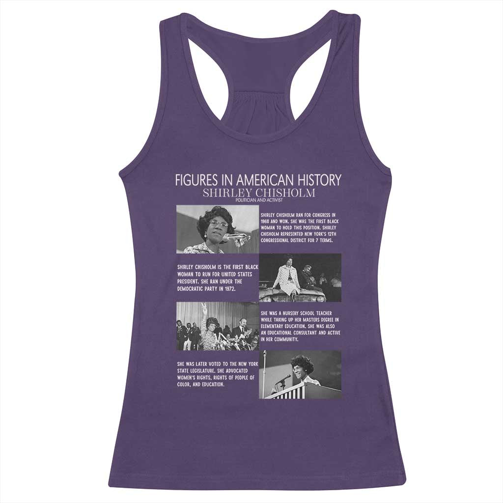 Shirley Chisholm Racerback Tank Top Black Woman Leadership Icon TS12 Purple Print Your Wear