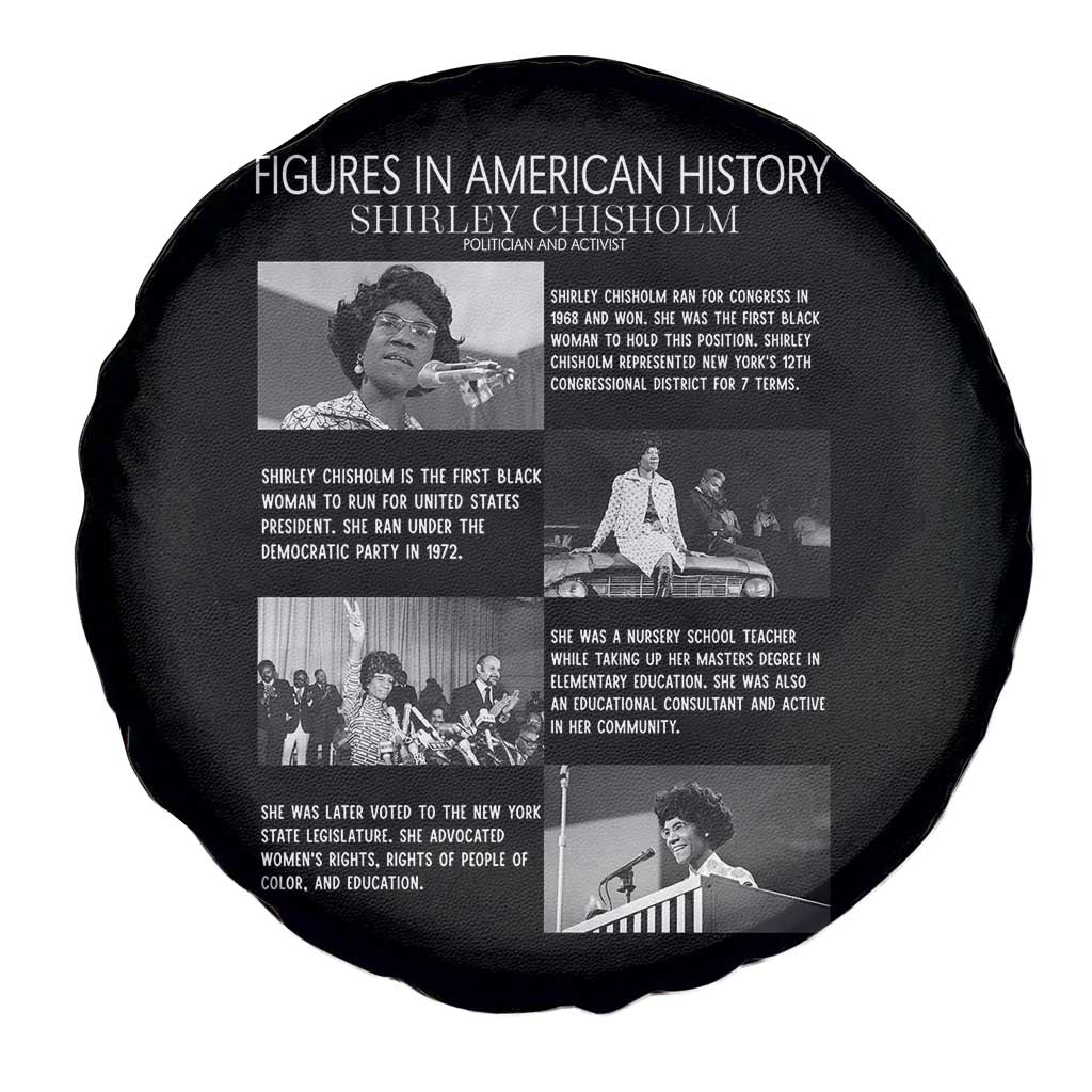 Shirley Chisholm Spare Tire Cover Black Woman Leadership Icon TS12 Print Your Wear