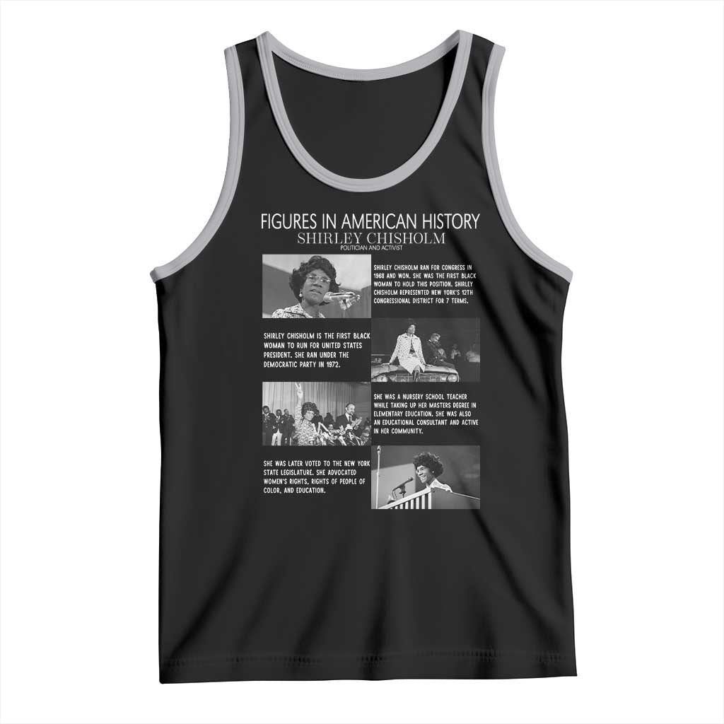 Shirley Chisholm Tank Top Black Woman Leadership Icon TS12 Black Athletic Heather Print Your Wear