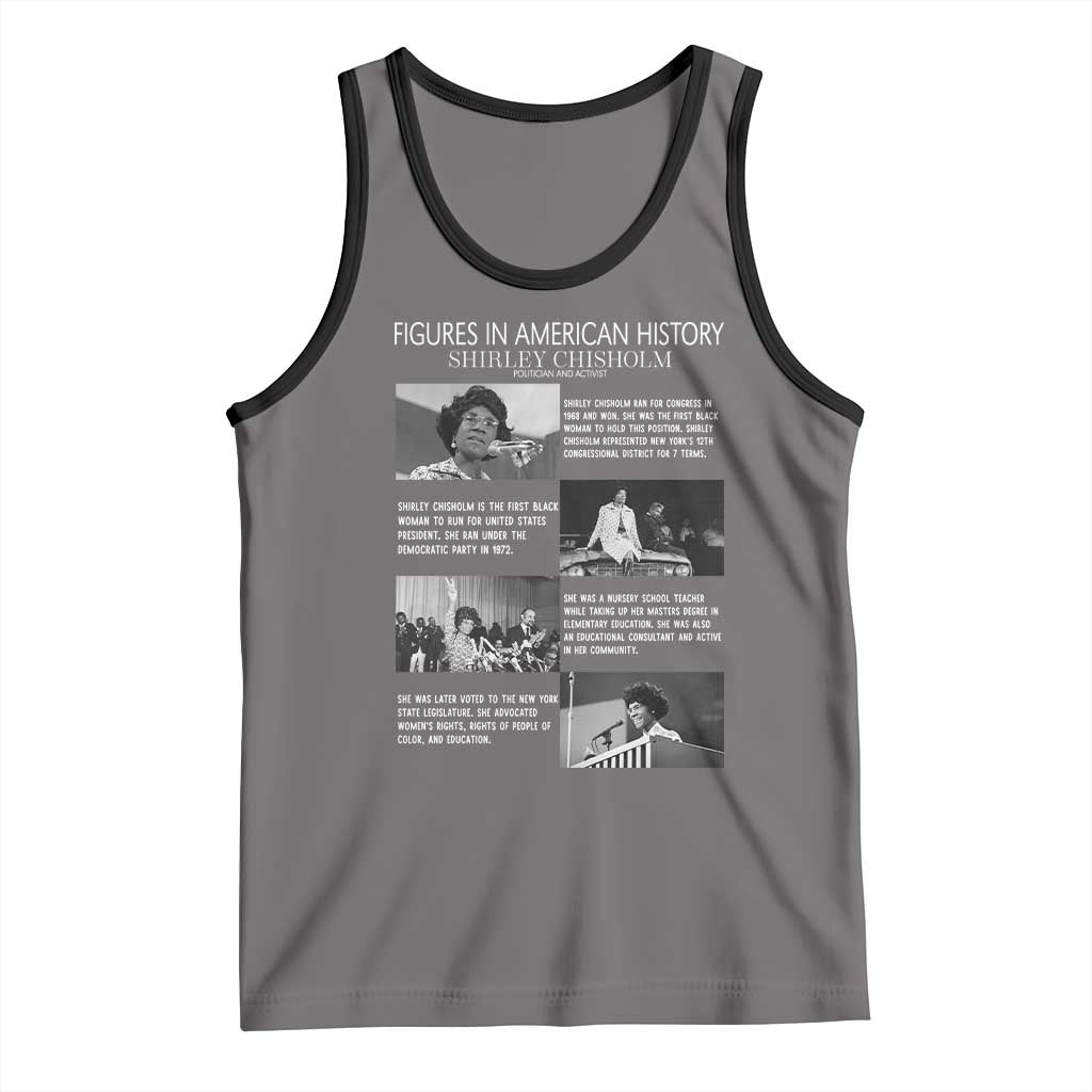 Shirley Chisholm Tank Top Black Woman Leadership Icon TS12 Deep Heather Black Print Your Wear
