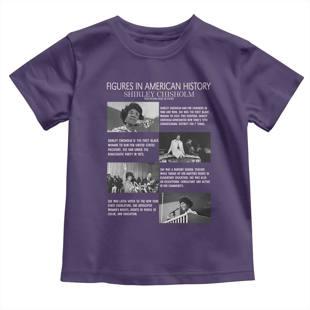 Shirley Chisholm Toddler T Shirt Black Woman Leadership Icon TS12 Purple Print Your Wear