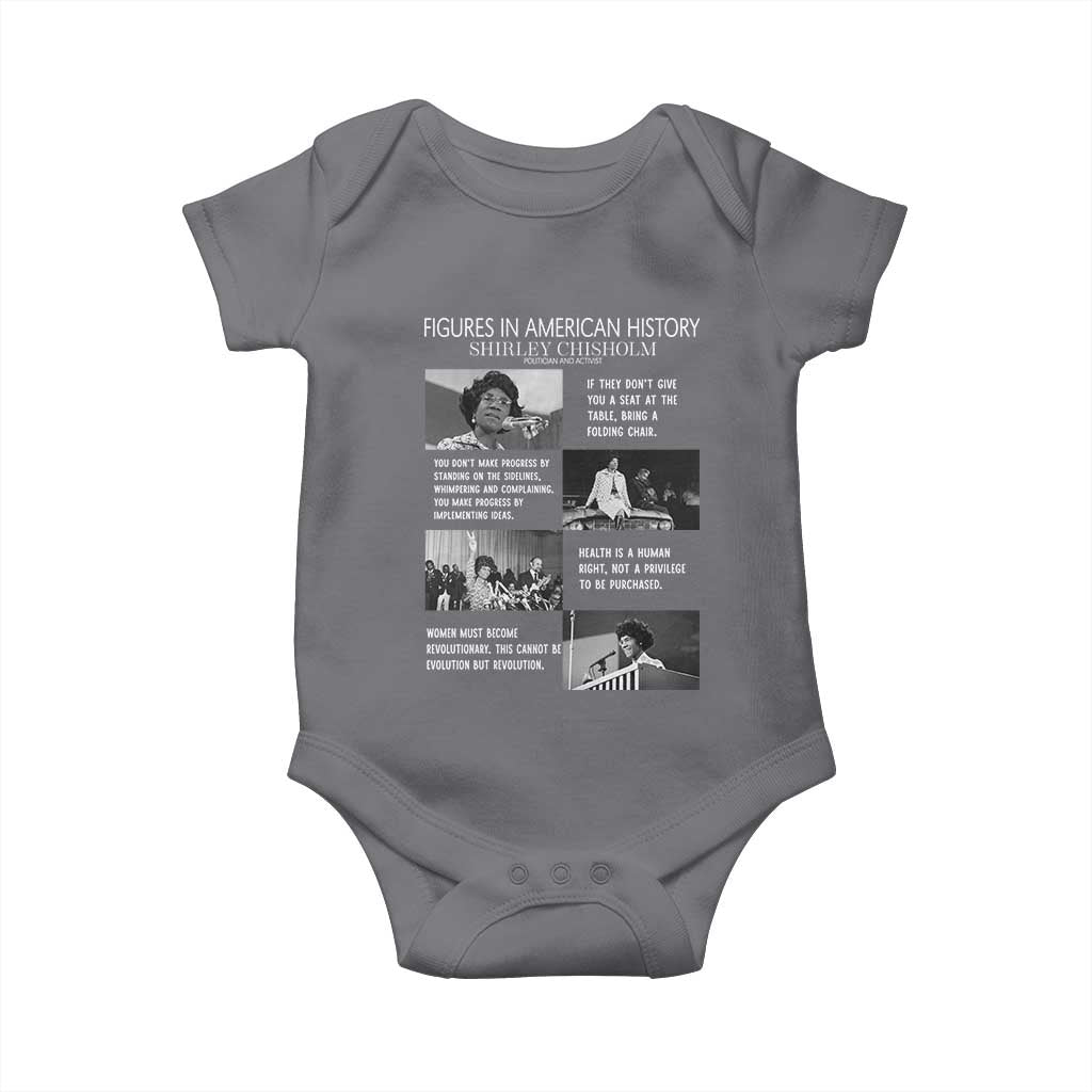 Shirley Chisholm Legacy Baby Onesie Civil Rights Woman Leader TS12 Charcoal Print Your Wear