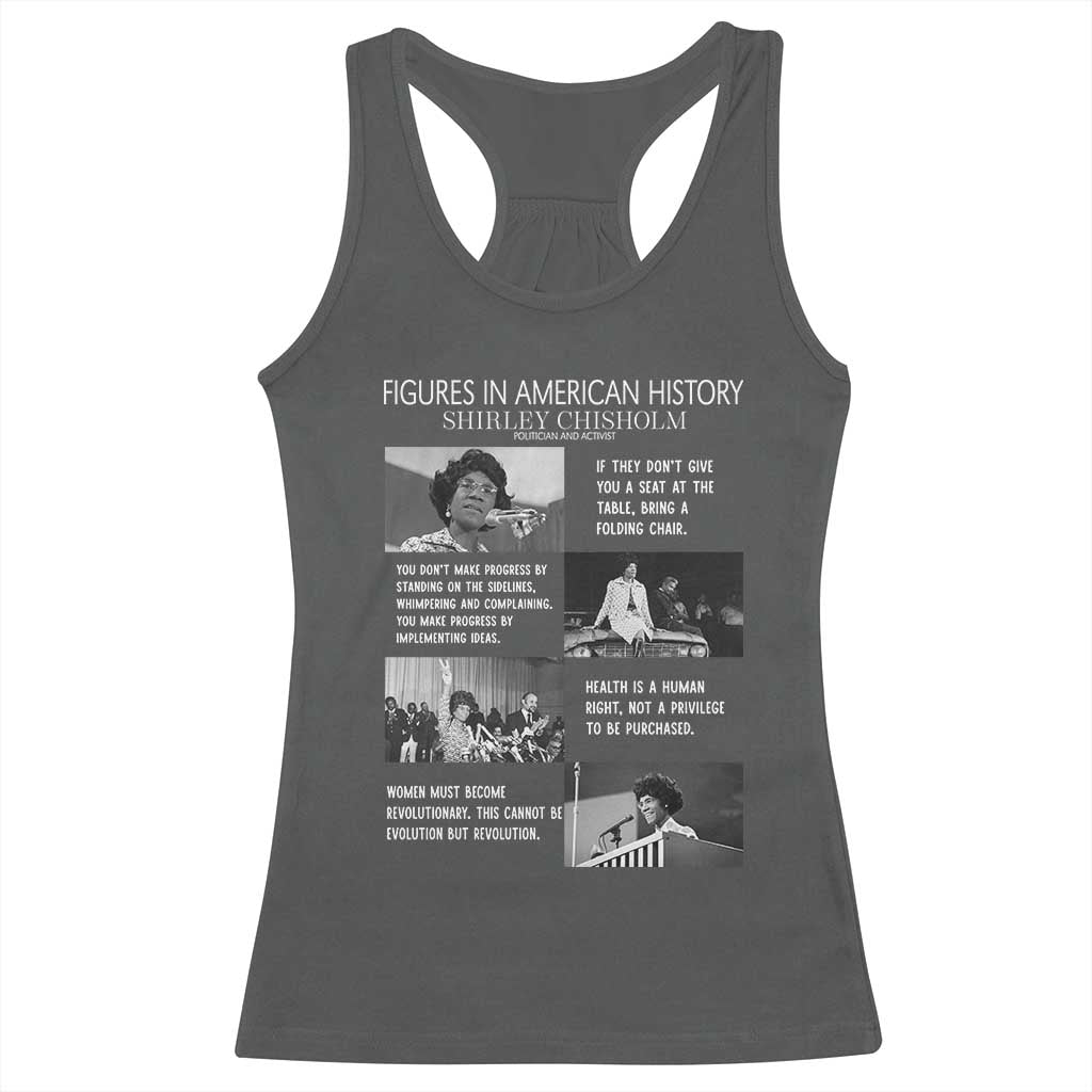 Shirley Chisholm Legacy Racerback Tank Top Civil Rights Woman Leader TS12 Dark Heather Print Your Wear