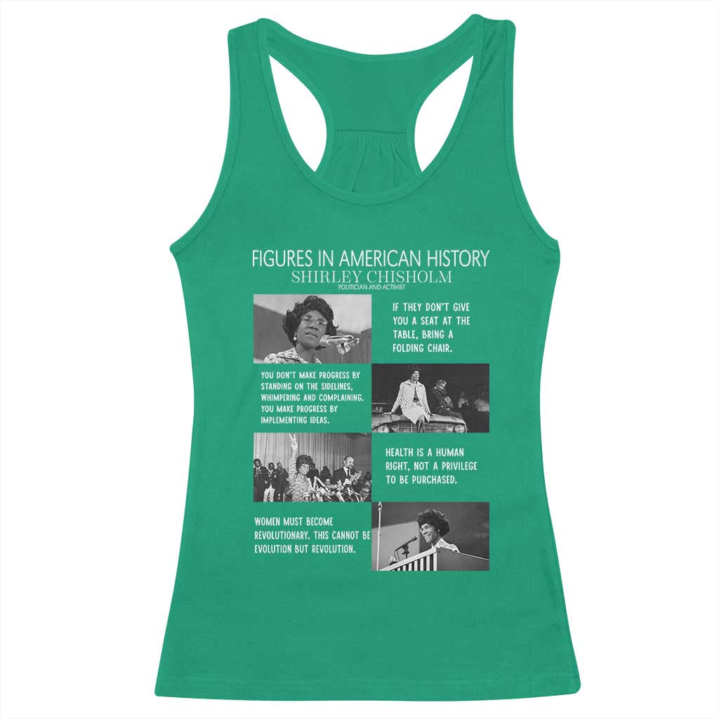 Shirley Chisholm Legacy Racerback Tank Top Civil Rights Woman Leader TS12 Irish Green Print Your Wear