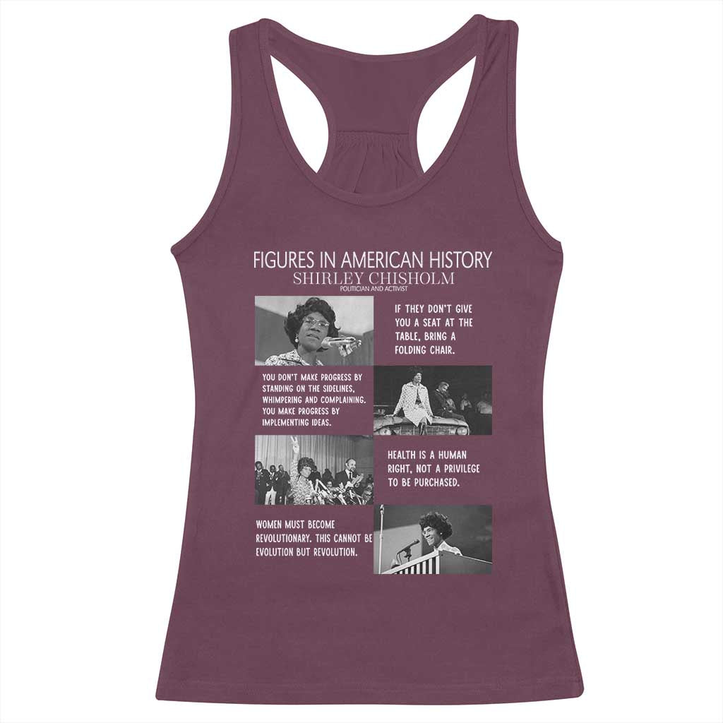 Shirley Chisholm Legacy Racerback Tank Top Civil Rights Woman Leader TS12 Maroon Print Your Wear