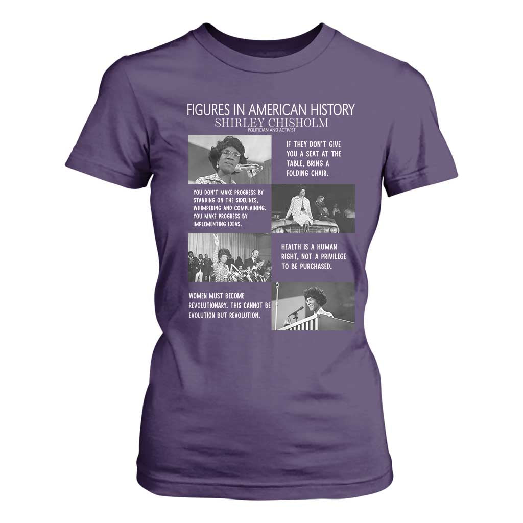 Shirley Chisholm Legacy T Shirt For Women Civil Rights Woman Leader TS12 Purple Print Your Wear
