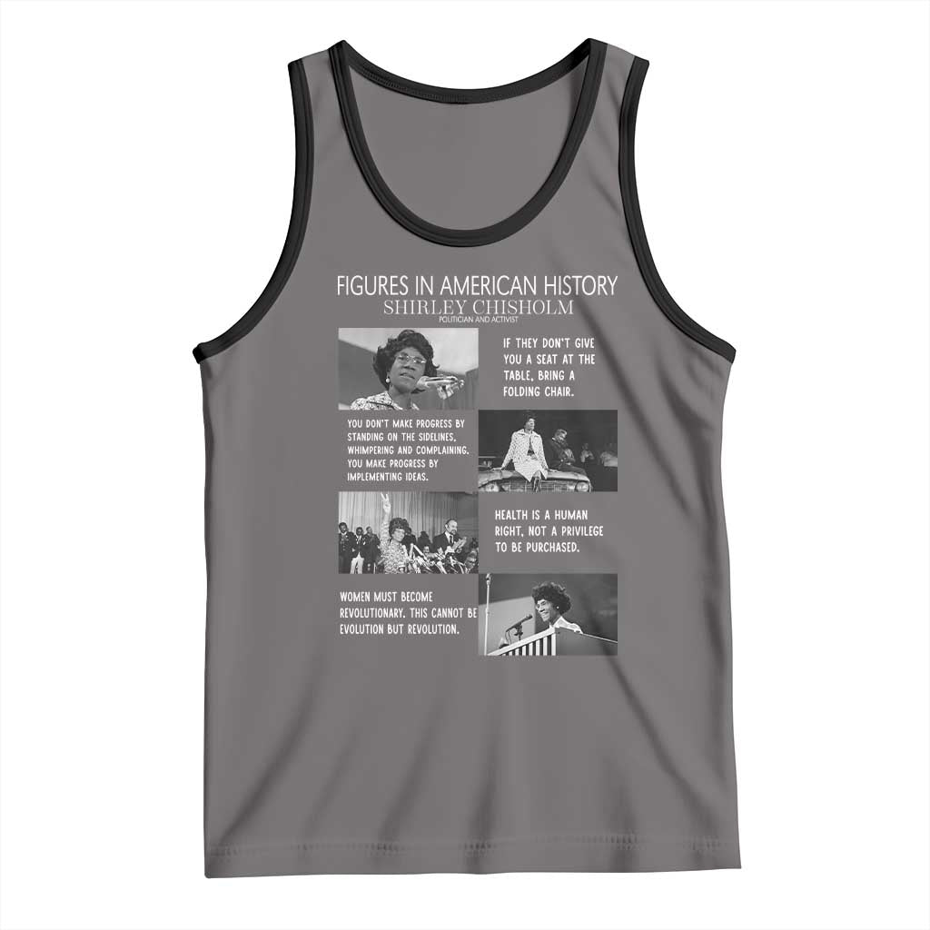 Shirley Chisholm Legacy Tank Top Civil Rights Woman Leader TS12 Deep Heather Black Print Your Wear