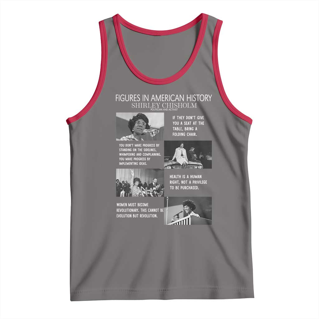 Shirley Chisholm Legacy Tank Top Civil Rights Woman Leader TS12 Deep Heather Red Print Your Wear