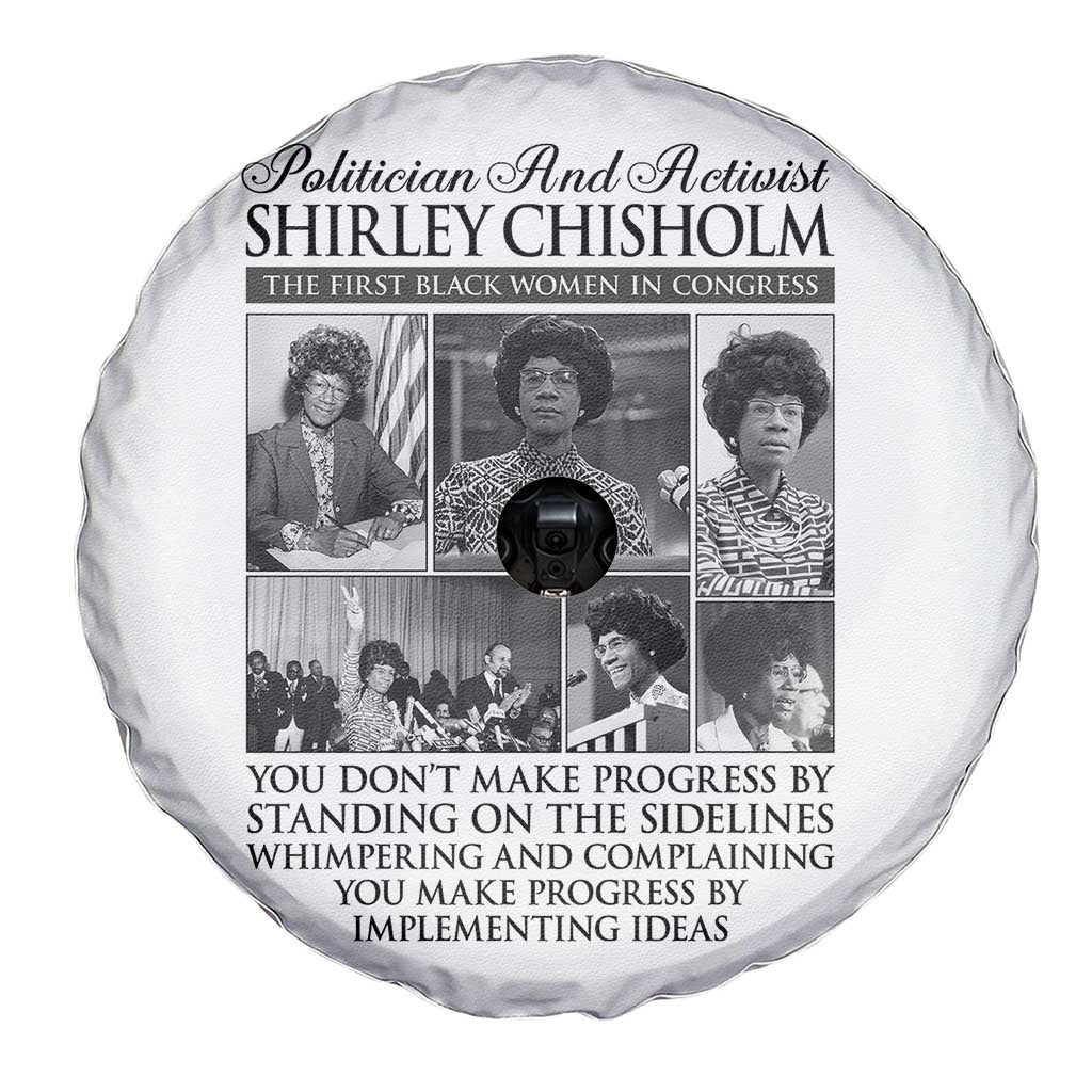 Shirley Chisholm Spare Tire Cover You Make Progress By Implementing Ideas Quote TS12 Print Your Wear