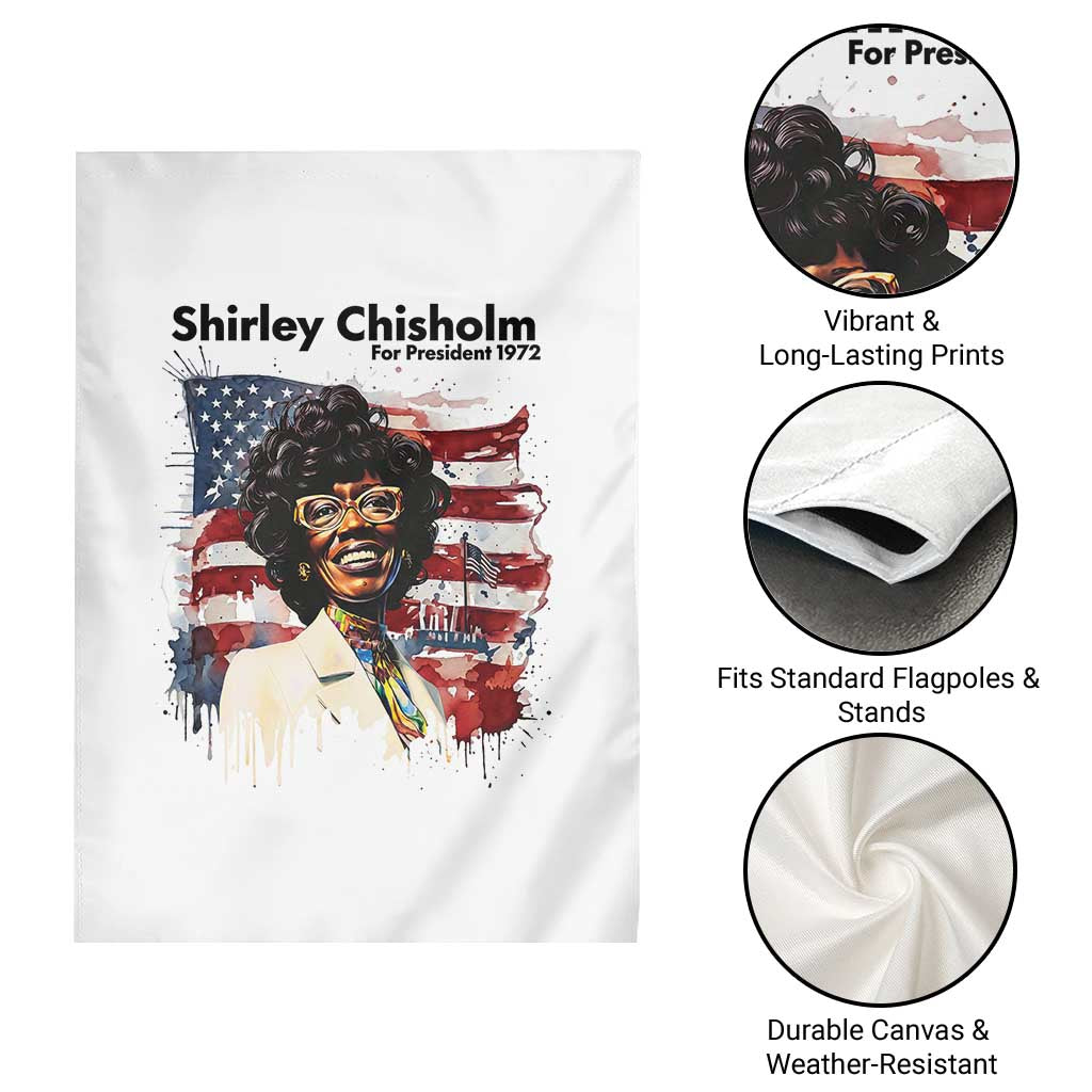 Shirley Chisholm For President 1972 With American Flag Garden Flag TS12 Print Your Wear