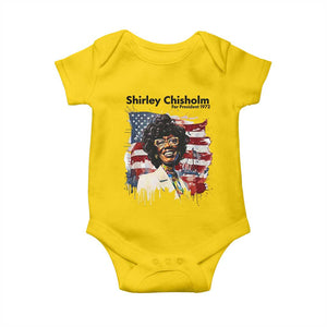 Shirley Chisholm For President 1972 With American Flag Baby Onesie TS12 Daisy Print Your Wear