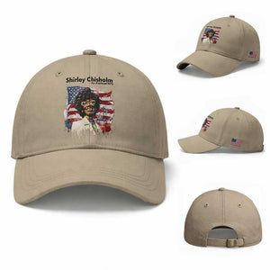 Shirley Chisholm For President 1972 With American Flag Baseball Cap TS12 Baseball Cap Universal Fit Khaki Print Your Wear