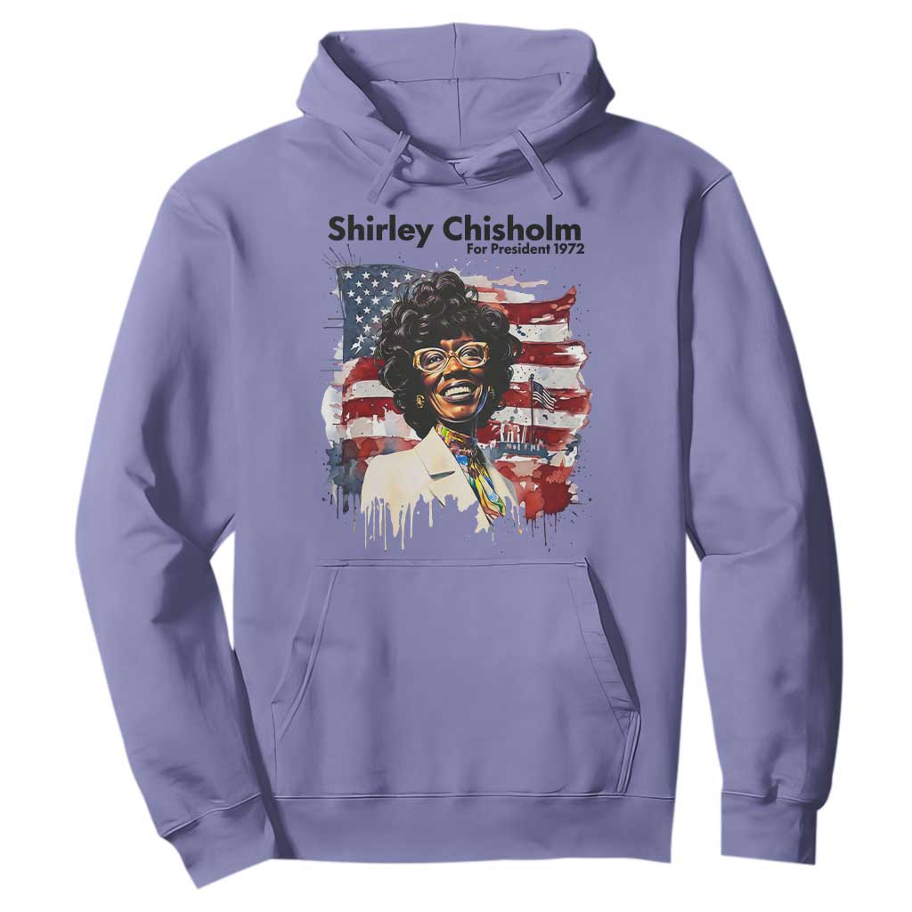 Shirley Chisholm For President 1972 With American Flag Hoodie TS12 Violet Print Your Wear