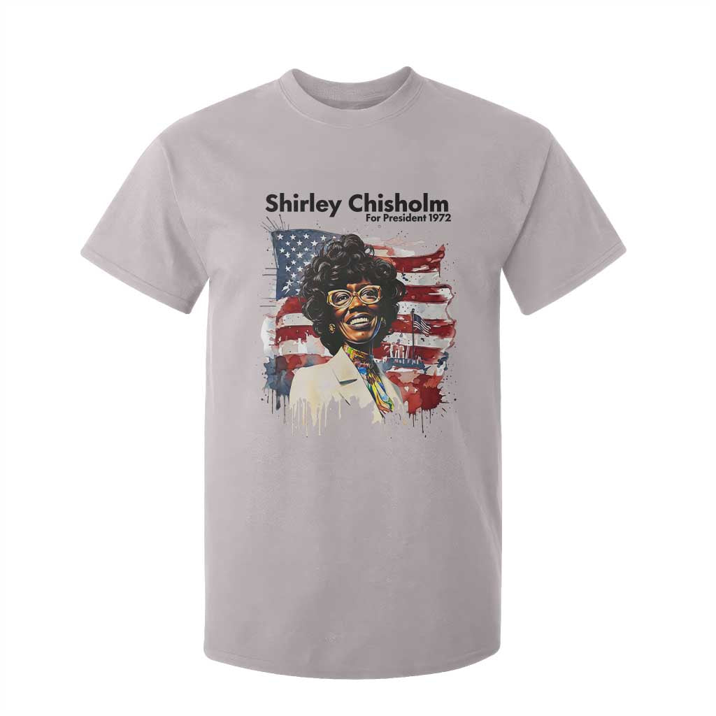 Shirley Chisholm For President 1972 With American Flag T Shirt For Kid TS12 Ice Gray Print Your Wear