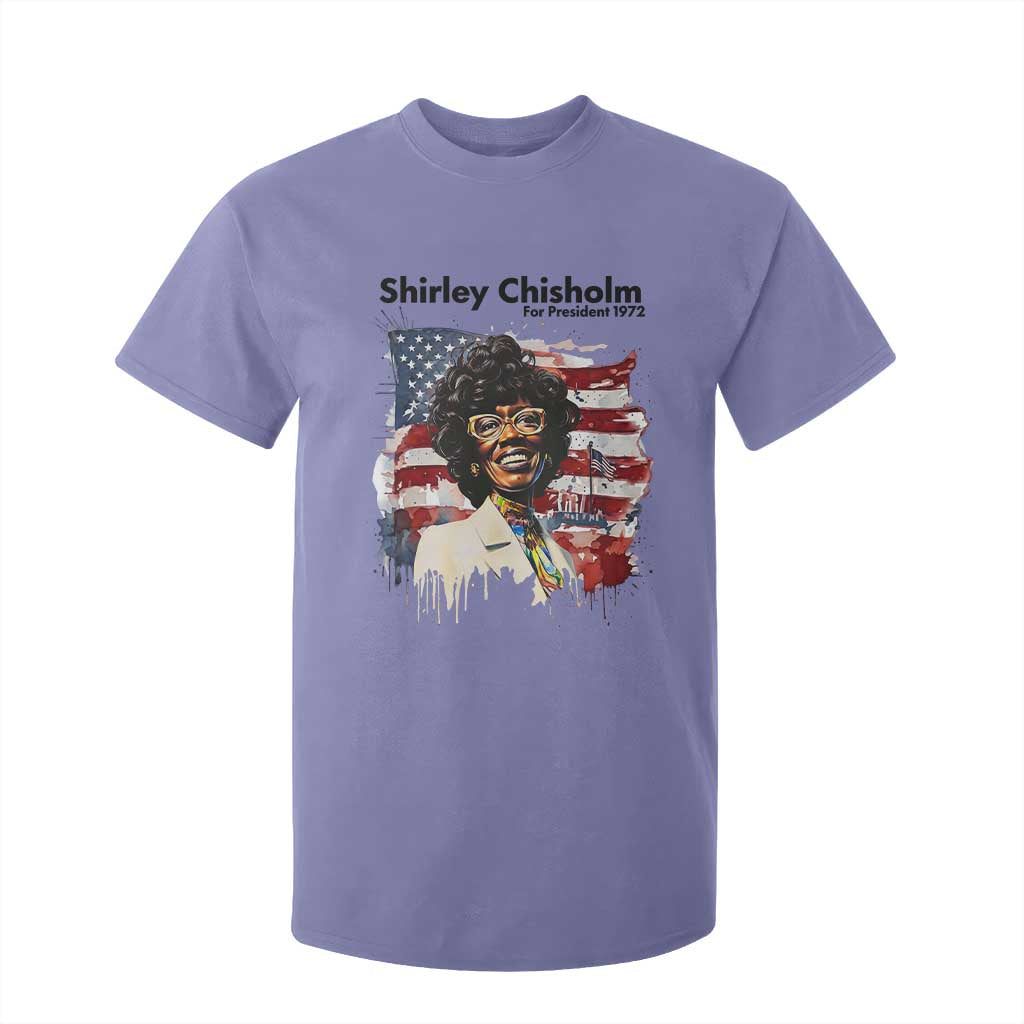 Shirley Chisholm For President 1972 With American Flag T Shirt For Kid TS12 Violet Print Your Wear