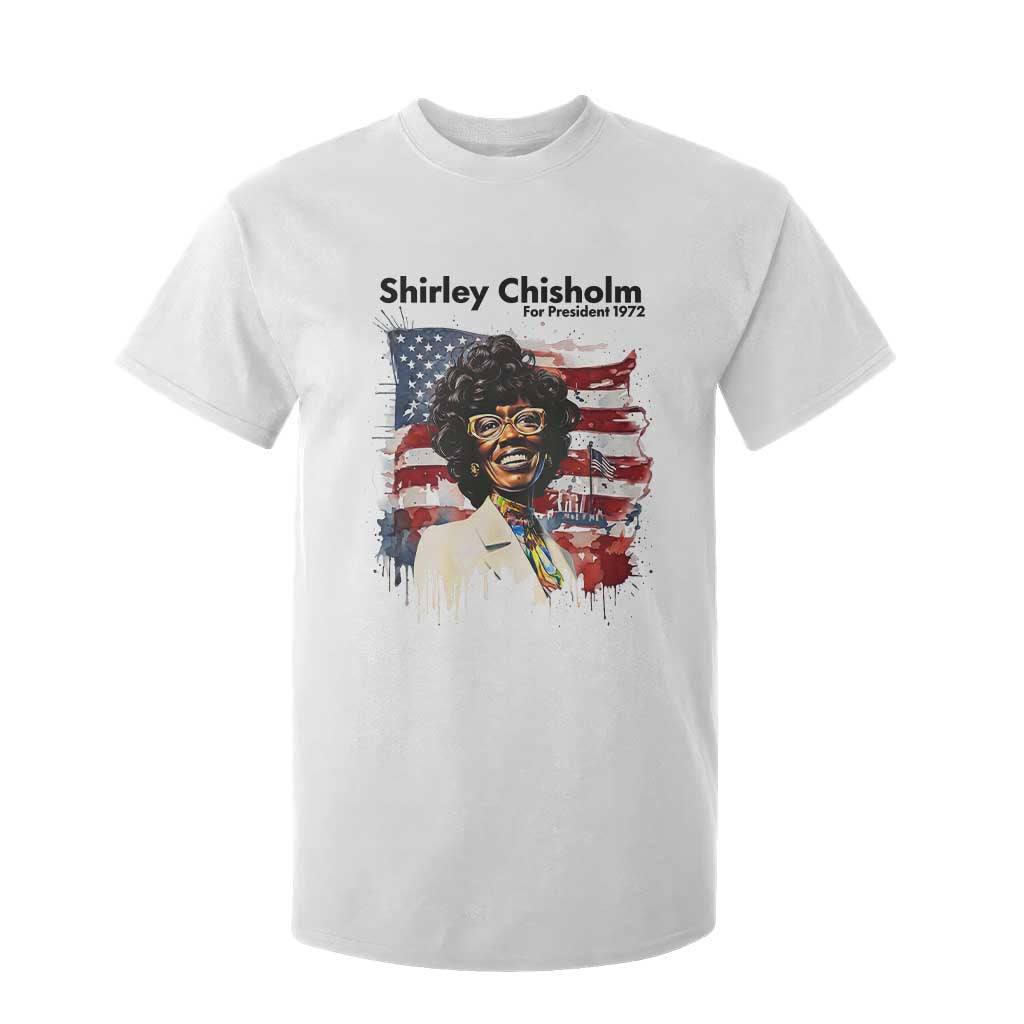 Shirley Chisholm For President 1972 With American Flag T Shirt For Kid TS12 White Print Your Wear