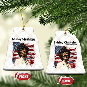 Shirley Chisholm For President 1972 With American Flag Ceramic Ornament TS12 Print Your Wear