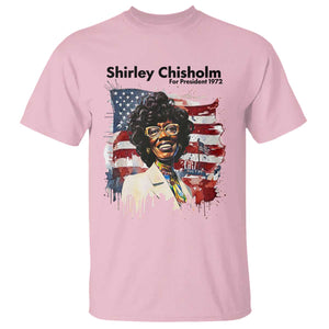 Shirley Chisholm For President 1972 With American Flag T Shirt TS12 Light Pink Print Your Wear