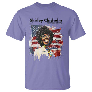 Shirley Chisholm For President 1972 With American Flag T Shirt TS12 Violet Print Your Wear