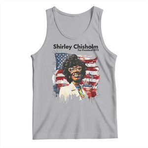 Shirley Chisholm For President 1972 With American Flag Tank Top TS12 Athletic Heather Print Your Wear