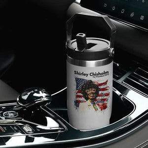 Shirley Chisholm For President 1972 With American Flag Flip Straw Tumbler TS12 Print Your Wear