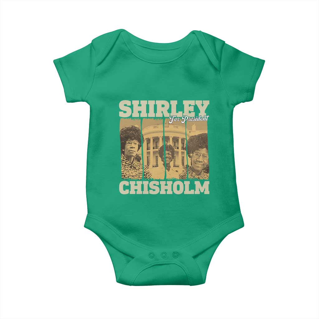 Shirley Chisholm For President Baby Onesie Historic Women Leader TS12 Irish Green Print Your Wear