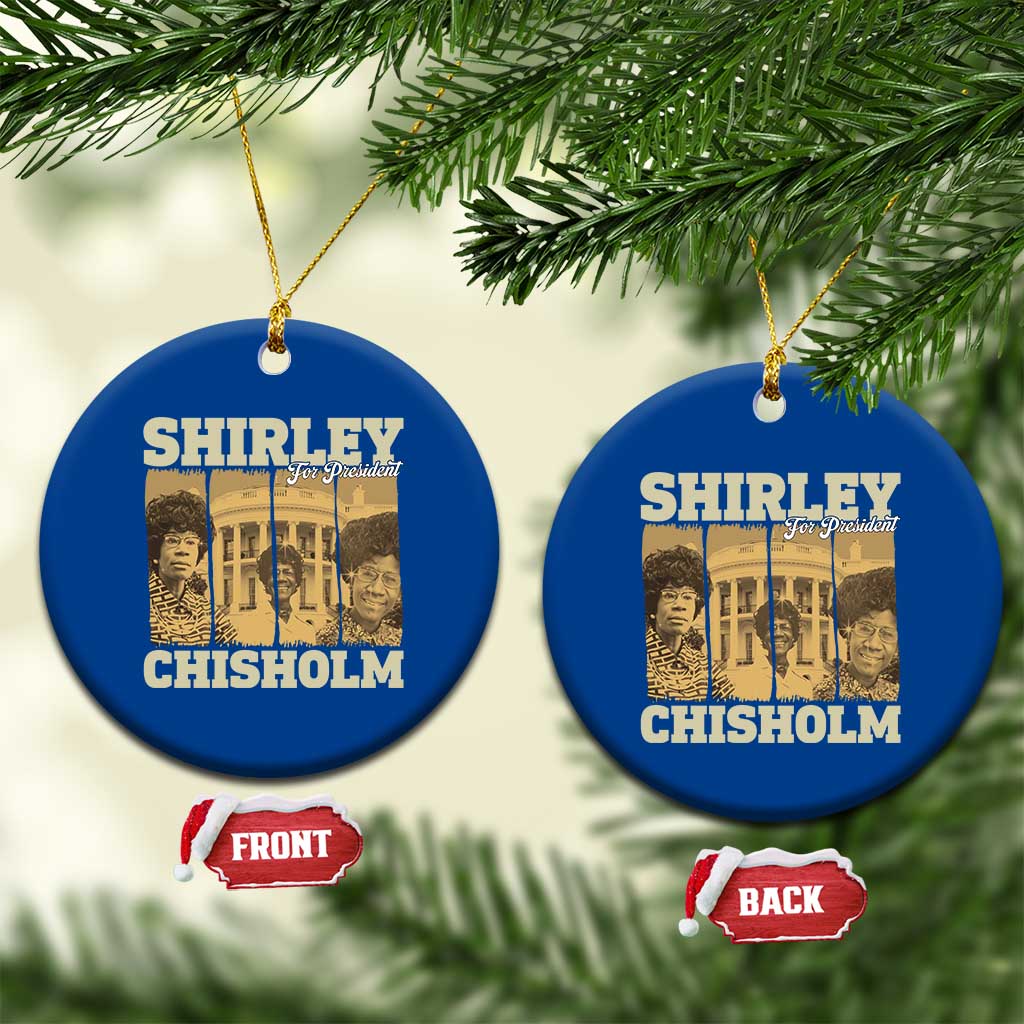 Shirley Chisholm For President Ceramic Ornament Historic Women Leader TS12 1pc Blue Print Your Wear
