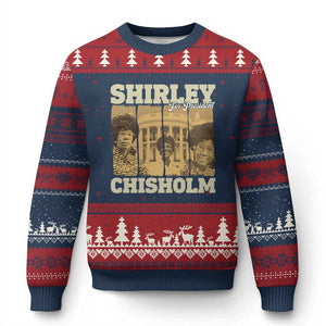 Shirley Chisholm For President Ugly Christmas Sweater Historic Women Leader TS12 Navy Red Print Your Wear