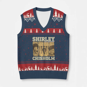 Shirley Chisholm For President V-Neck Knit Sweater Vest Historic Women Leader TS12 Navy Red Print Your Wear