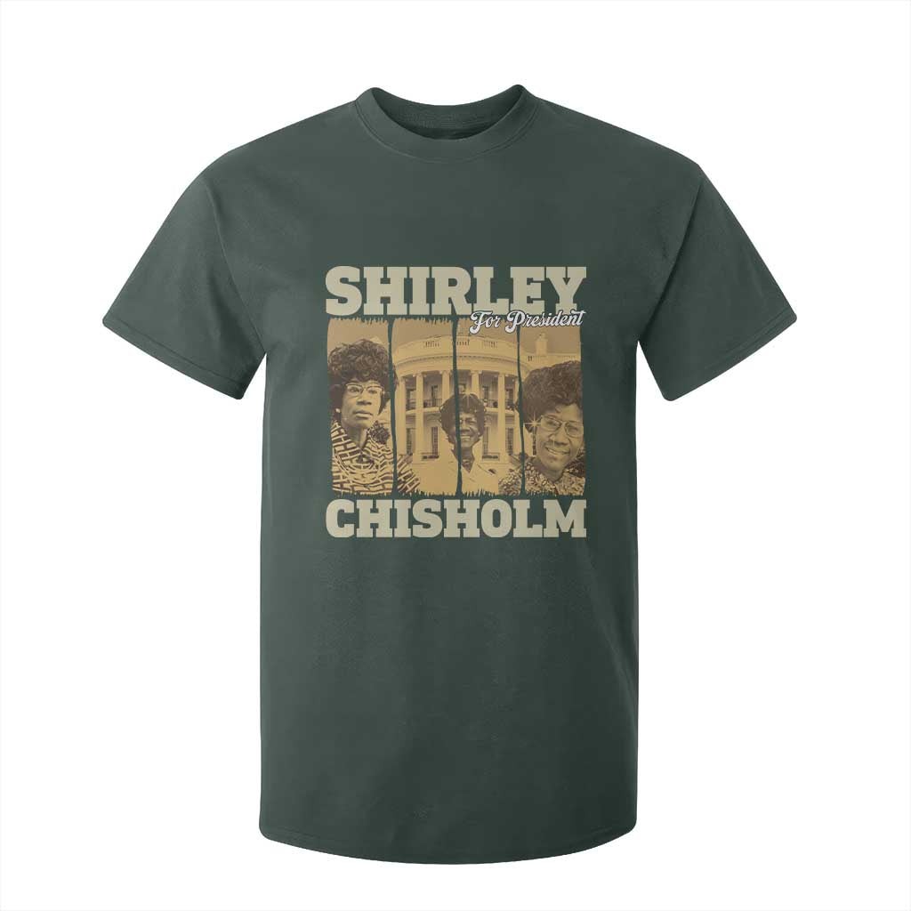 Shirley Chisholm For President T Shirt For Kid Historic Women Leader TS12 Dark Forest Green Print Your Wear