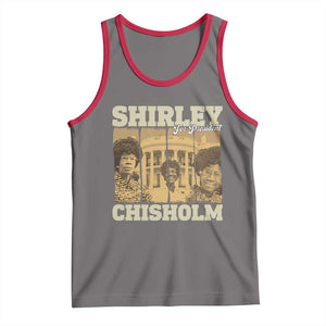 Shirley Chisholm For President Tank Top Historic Women Leader TS12 Deep Heather Red Print Your Wear