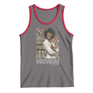 Shirley Chisholm Civil Rights Leader Quote Tank Top Reject Stereotype TS12 Deep Heather Red Print Your Wear