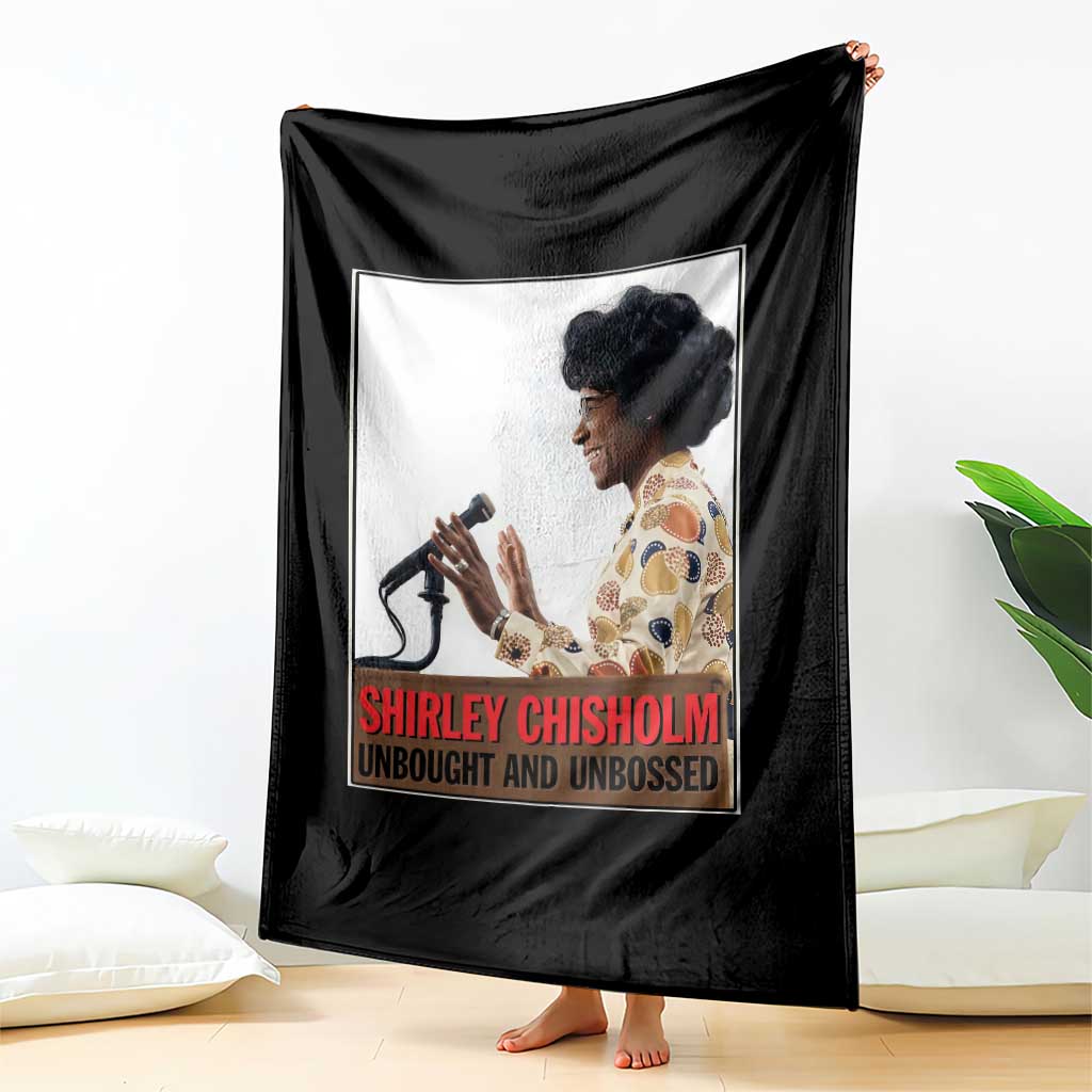 Shirley Chisholm Feminist Empowerment Throw Blanket Unbought And Unbossed TS12 Print Your Wear