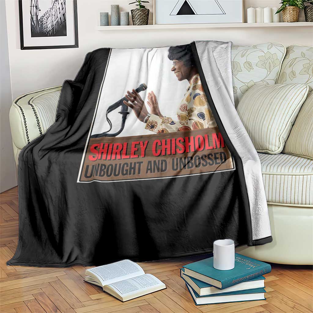 Shirley Chisholm Feminist Empowerment Throw Blanket Unbought And Unbossed TS12 Print Your Wear