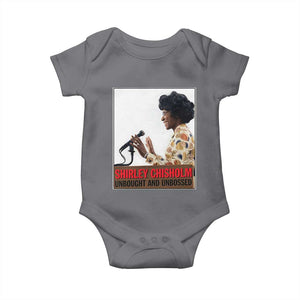 Shirley Chisholm Feminist Empowerment Baby Onesie Unbought And Unbossed TS12 Charcoal Print Your Wear