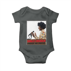 Shirley Chisholm Feminist Empowerment Baby Onesie Unbought And Unbossed TS12 Dark Heather Print Your Wear