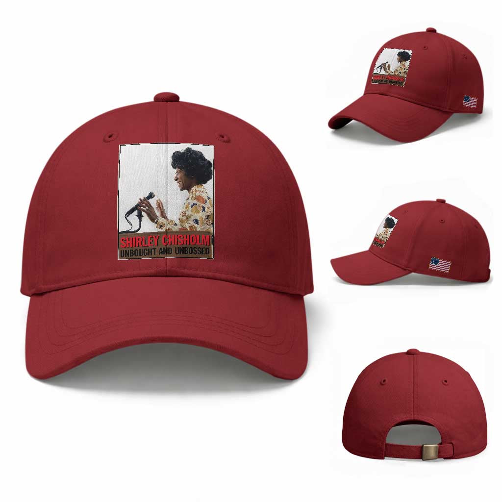 Shirley Chisholm Feminist Empowerment Baseball Cap Unbought And Unbossed TS12 Baseball Cap Universal Fit Cherry Red Print Your Wear