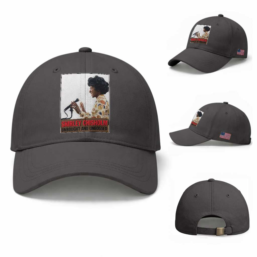 Shirley Chisholm Feminist Empowerment Baseball Cap Unbought And Unbossed TS12 Baseball Cap Universal Fit Dark Gray Print Your Wear