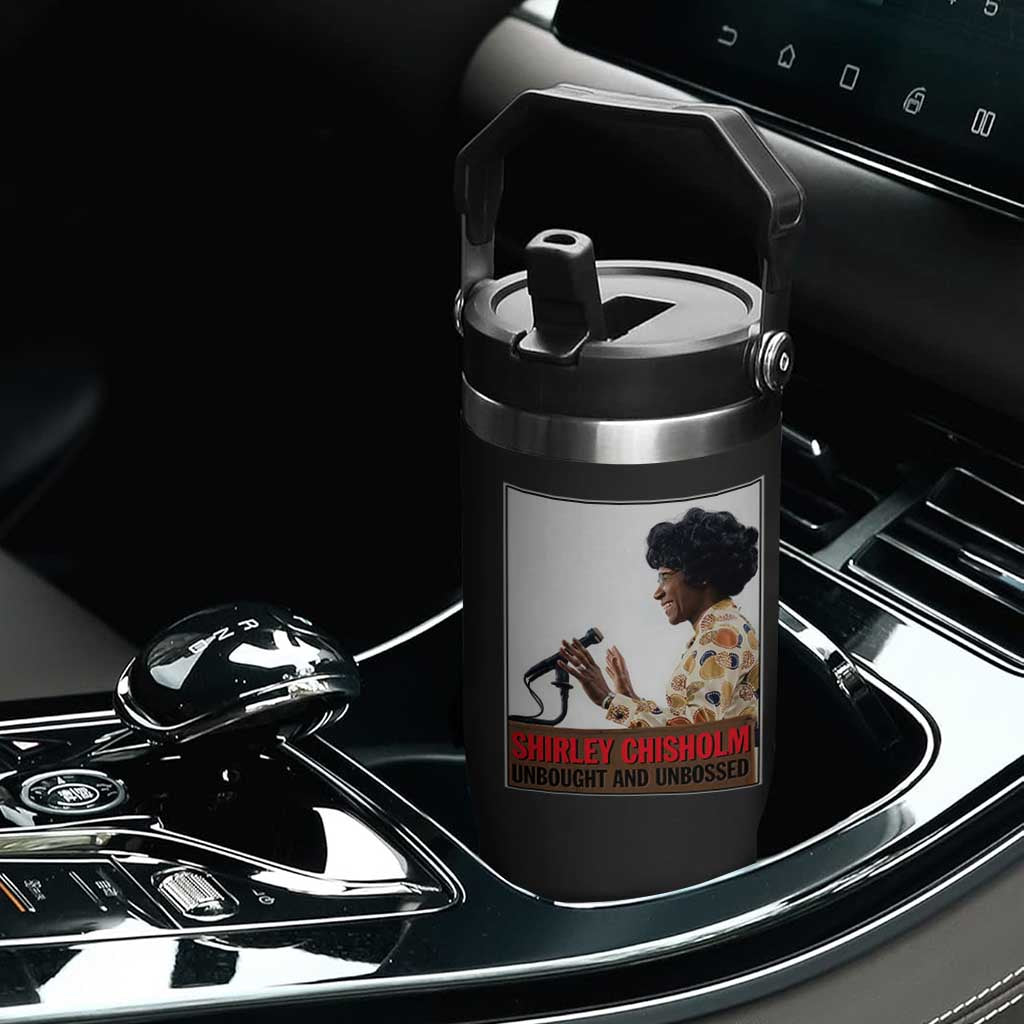 Shirley Chisholm Feminist Empowerment Flip Straw Tumbler Unbought And Unbossed TS12 Print Your Wear