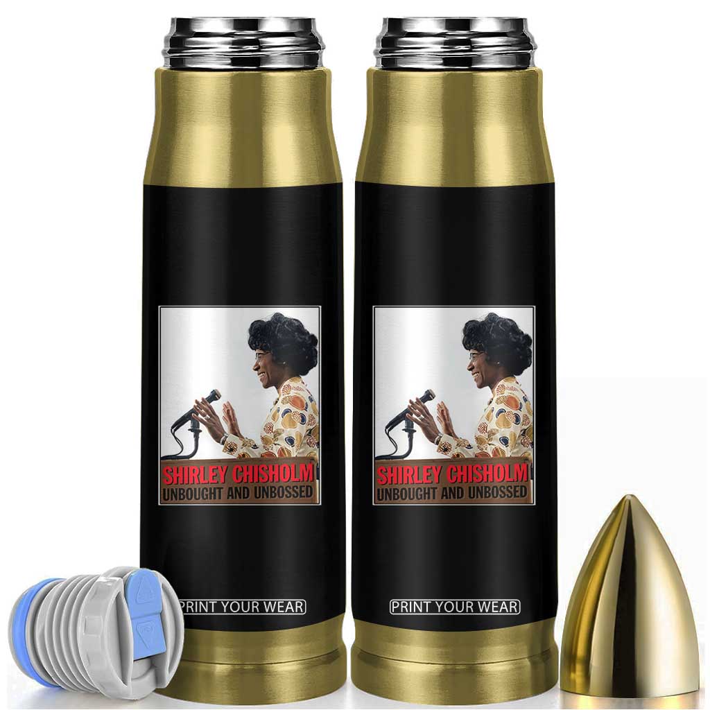 Shirley Chisholm Feminist Empowerment Bullet Tumbler Unbought And Unbossed TS12 Black Print Your Wear