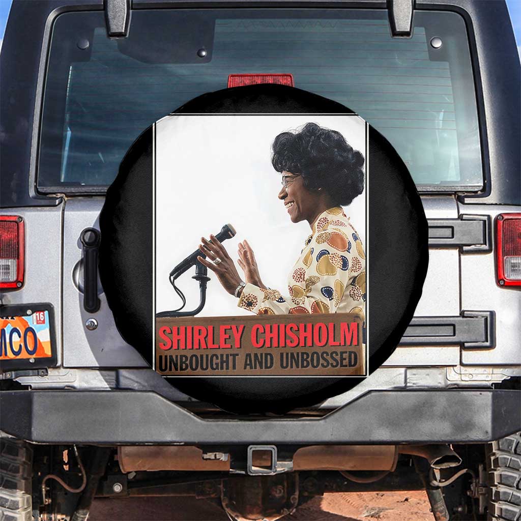Shirley Chisholm Feminist Empowerment Spare Tire Cover Unbought And Unbossed TS12 No hole Black Print Your Wear