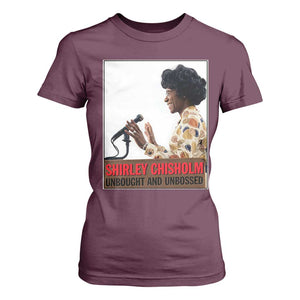 Shirley Chisholm Feminist Empowerment T Shirt For Women Unbought And Unbossed TS12 Maroon Print Your Wear