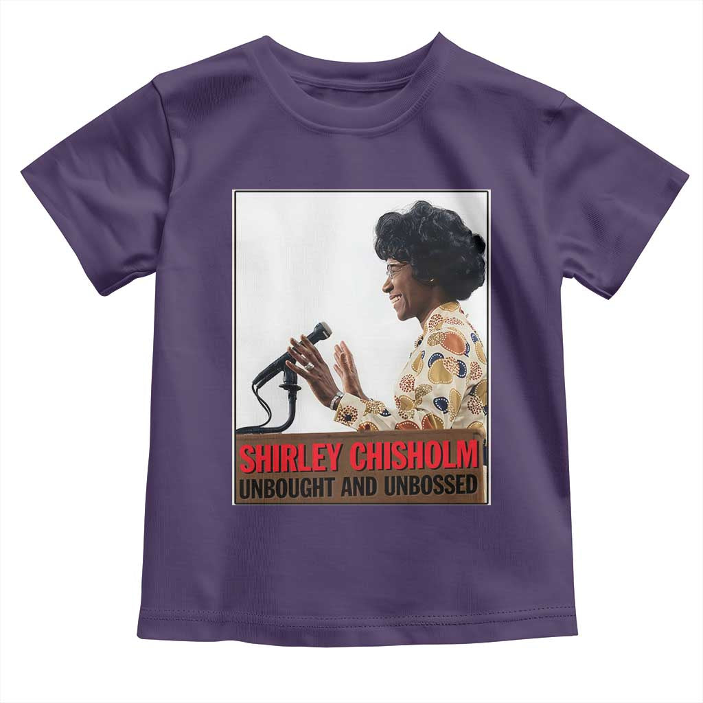 Shirley Chisholm Feminist Empowerment Toddler T Shirt Unbought And Unbossed TS12 Purple Print Your Wear