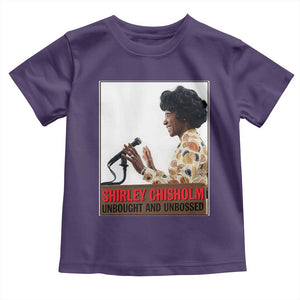 Shirley Chisholm Feminist Empowerment Toddler T Shirt Unbought And Unbossed TS12 Purple Print Your Wear