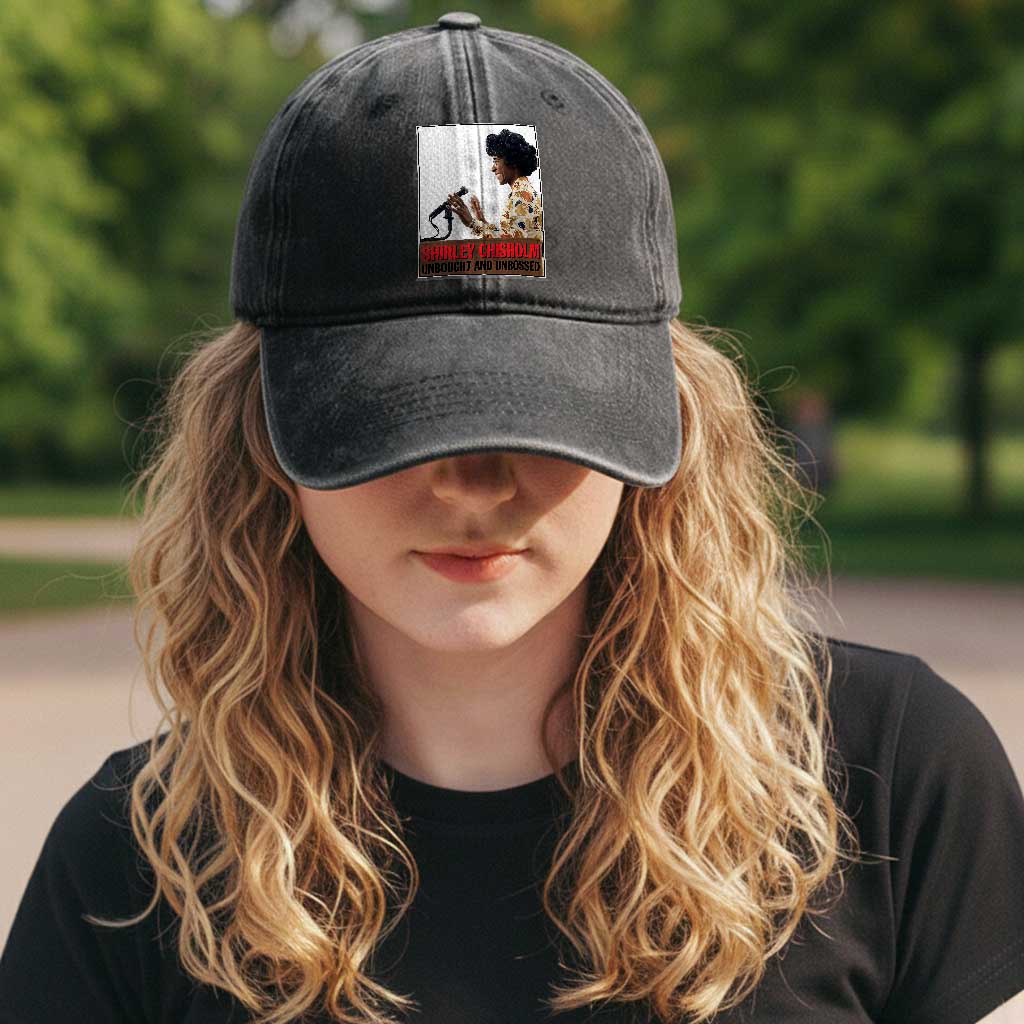 Shirley Chisholm Feminist Empowerment Washed Cotton Baseball Cap Unbought And Unbossed TS12 Print Your Wear
