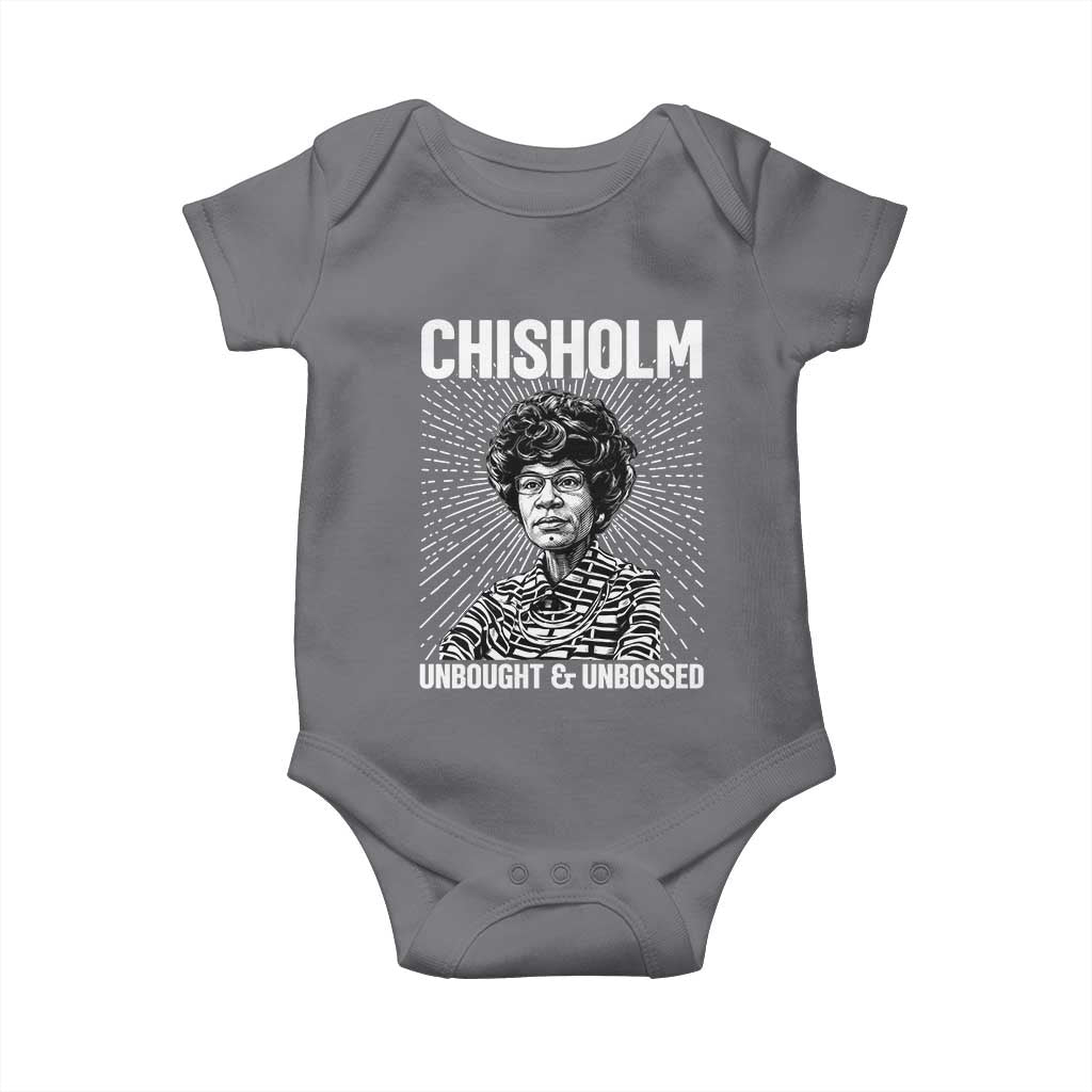 Shirley Chisholm Unbought And Unbossed Feminist Baby Onesie TS12 Charcoal Print Your Wear