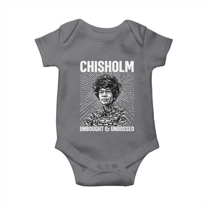 Shirley Chisholm Unbought And Unbossed Feminist Baby Onesie TS12 Charcoal Print Your Wear