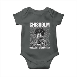 Shirley Chisholm Unbought And Unbossed Feminist Baby Onesie TS12 Dark Heather Print Your Wear