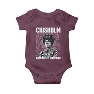 Shirley Chisholm Unbought And Unbossed Feminist Baby Onesie TS12 Maroon Print Your Wear
