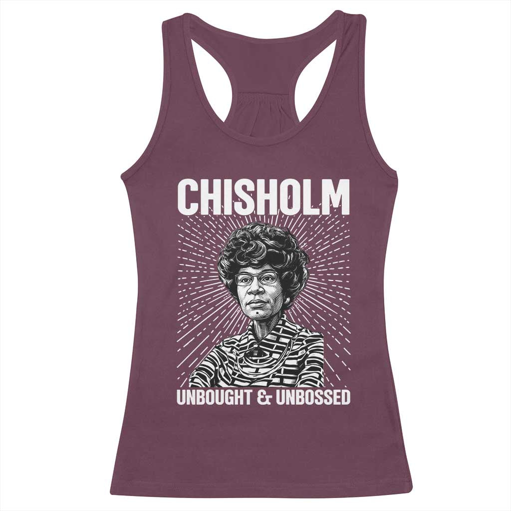 Shirley Chisholm Unbought And Unbossed Feminist Racerback Tank Top TS12 Maroon Print Your Wear